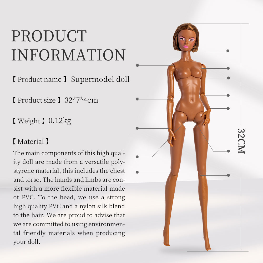 Brown Skin Tone Jointed GALA Fashion Doll (Second Generation Gold Label Edition)