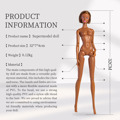 Brown Skin Tone Jointed GALA Fashion Doll (Second Generation Gold Label Edition)