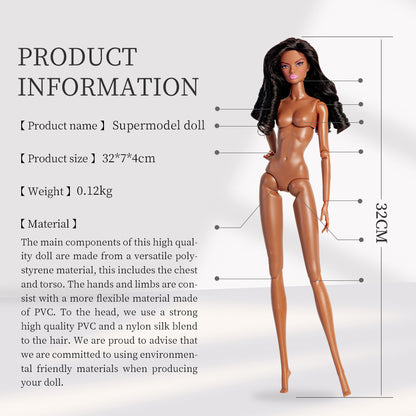 Brown Skin Tone Jointed GALA Fashion Doll (Gold Label Edition)