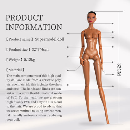 Brown Skin Tone Jointed GALA Fashion Doll (Gold Label Edition)