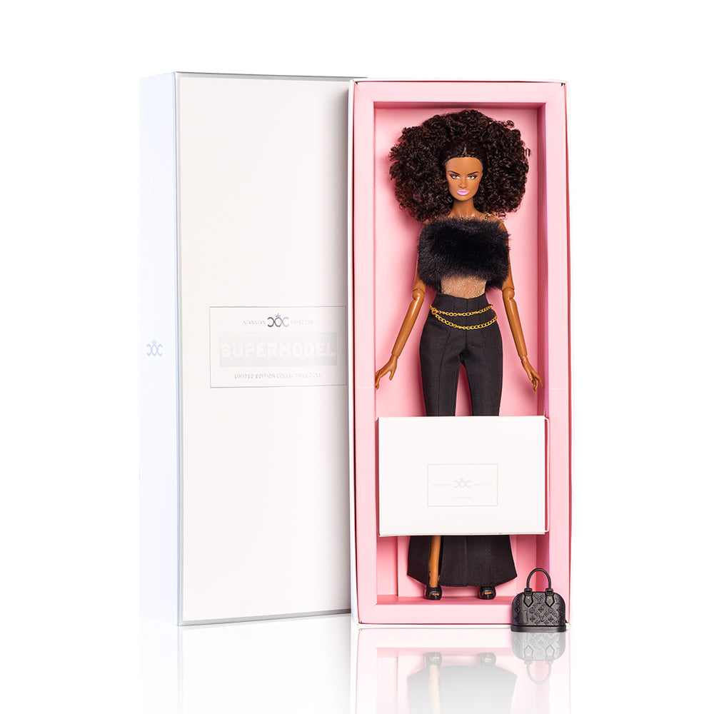 Black Elegant Collection Supermodel Doll Gift Set