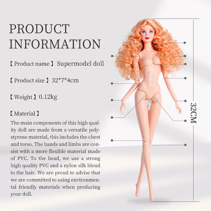 Pinkish-white Skin Tone Jointed KELLY Fashion Doll (Gold Label Edition)