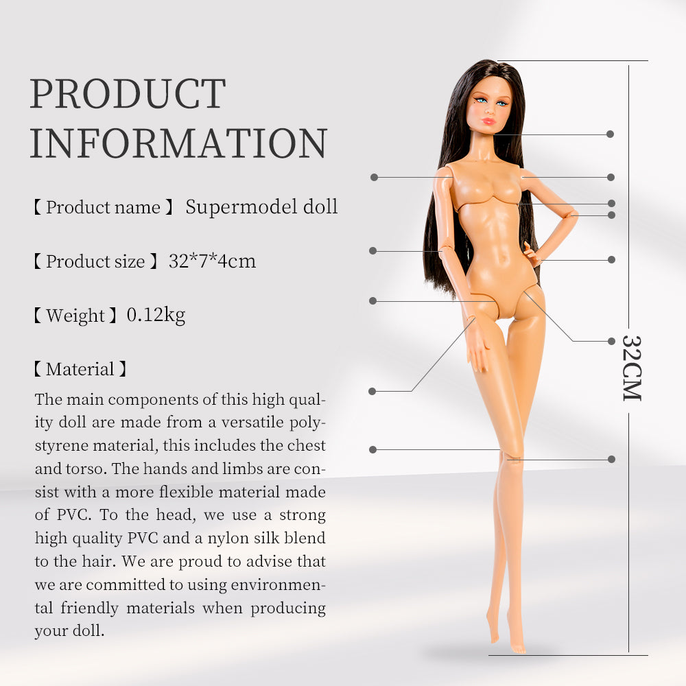 Wheat Skin Tone Jointed LILY Fashion Doll (Upgraded Version)