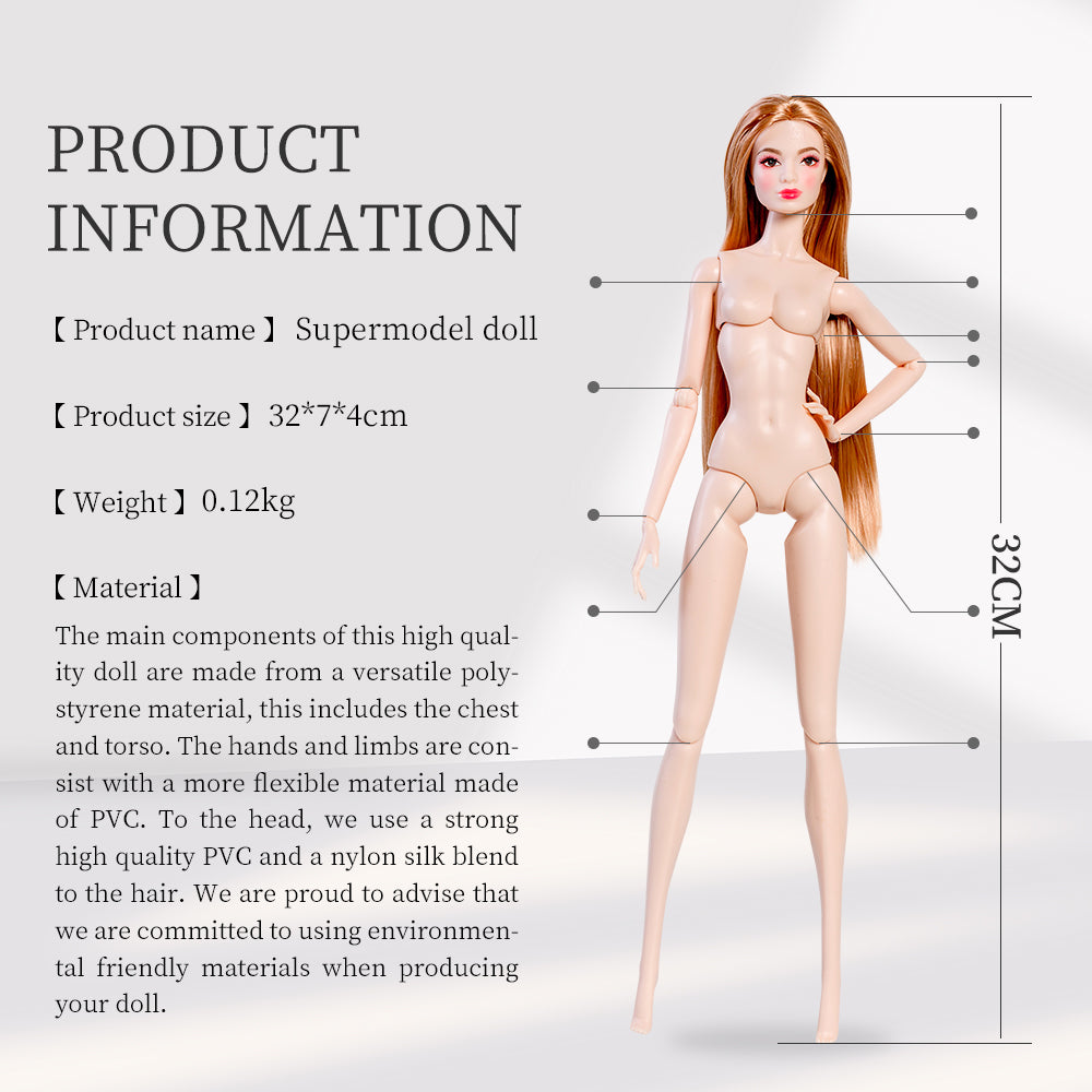 White Skin Tone Jointed NANA Fashion Doll (Upgraded Version)