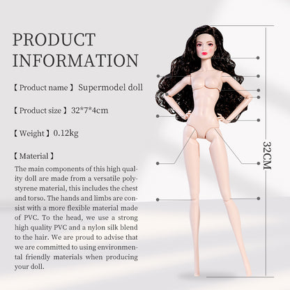 White Skin Tone Jointed NANA Fashion Doll (Upgraded Version)