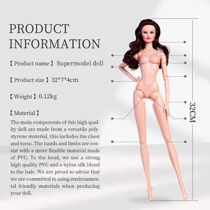 Pinkish-white Skin Tone Jointed TINA Fashion Doll (Gold Label Edition)
