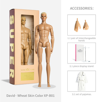 Wheat Skin Tone DAVID Male Fashion Doll (XP-B01)
