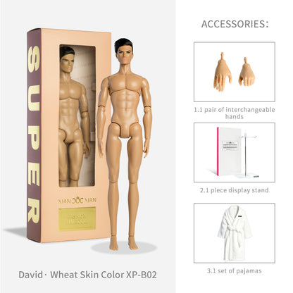 Wheat Skin Tone DAVID Male Fashion Doll (XP-B02)