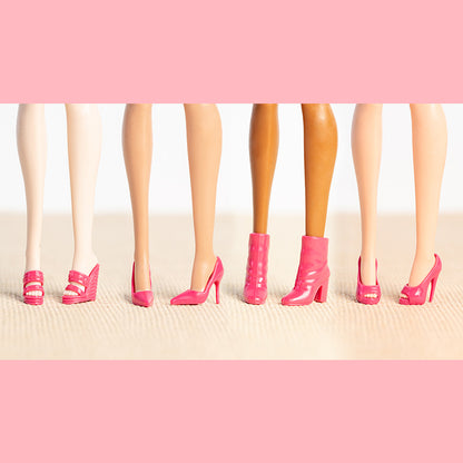 Supermodel Doll Plastic Shoes (4pcs different shoes for each color)