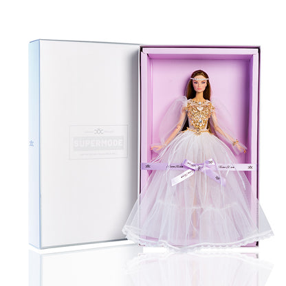White Ballet Fairy Collection Supermodel Doll Gift Set